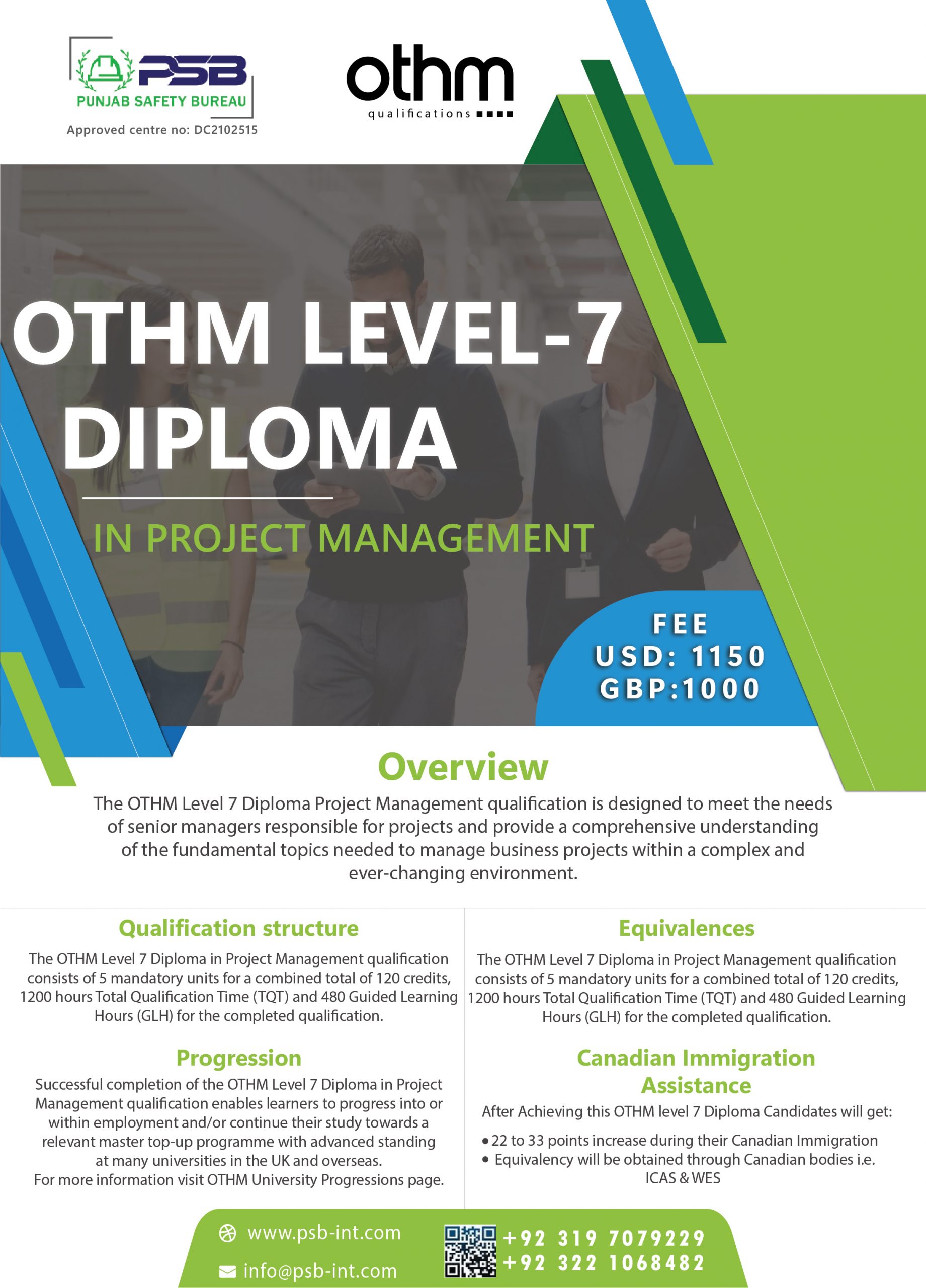 Othm Level 7 Diploma In Project Management Psb 